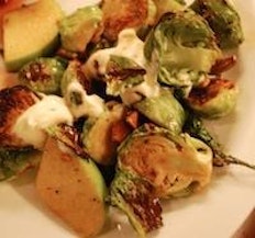 Roasted Brussels Sprouts with Apple, Creme …